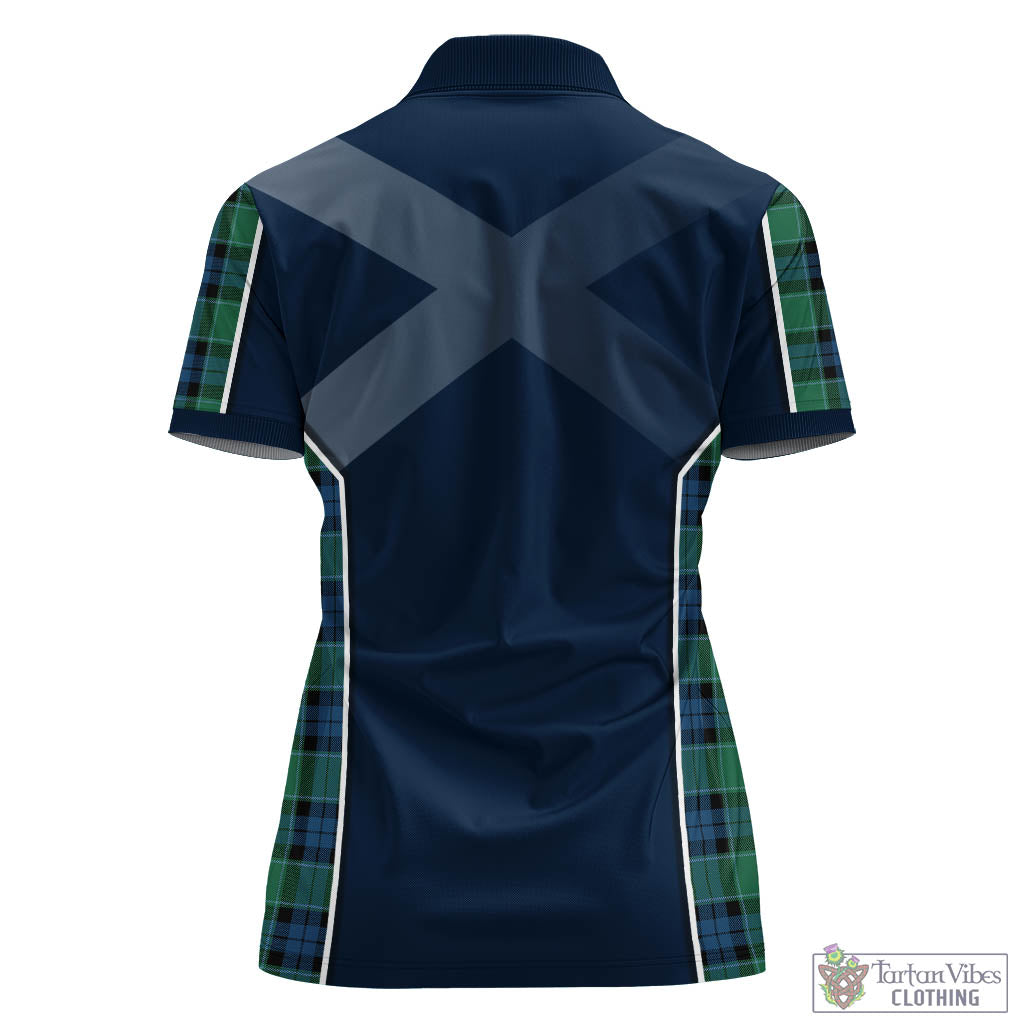 Tartan Vibes Clothing Graham of Menteith Ancient Tartan Women's Polo Shirt with Family Crest and Scottish Thistle Vibes Sport Style