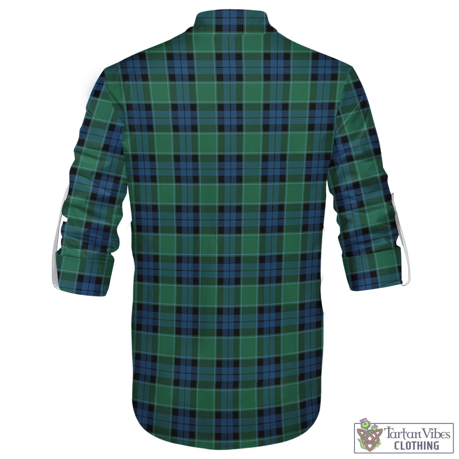 Tartan Vibes Clothing Graham of Menteith Ancient Tartan Men's Scottish Traditional Jacobite Ghillie Kilt Shirt