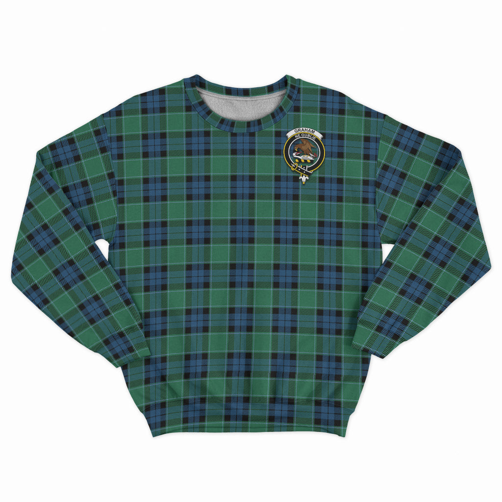 graham-of-menteith-ancient-tartan-sweatshirt-with-family-crest