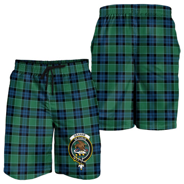 Graham of Menteith Ancient Tartan Mens Shorts with Family Crest