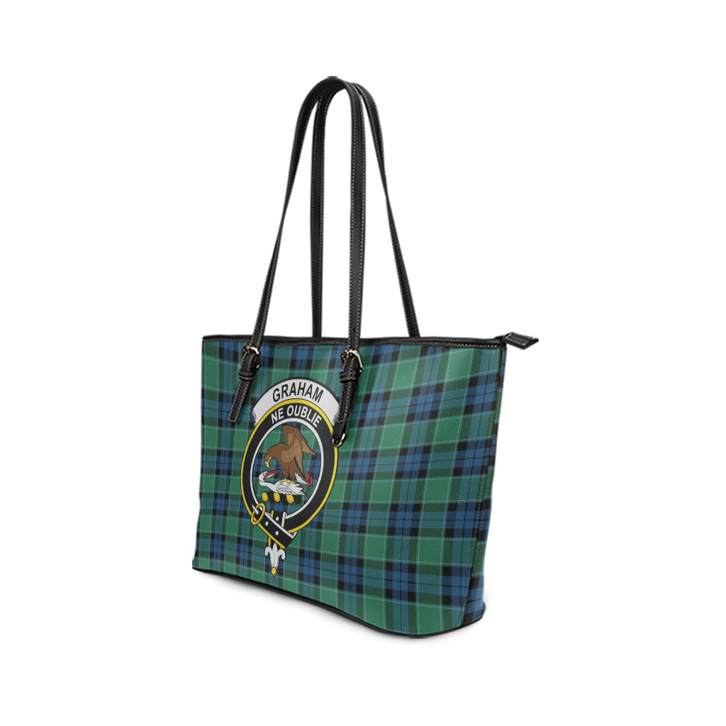 graham-of-menteith-ancient-tartan-leather-tote-bag-with-family-crest