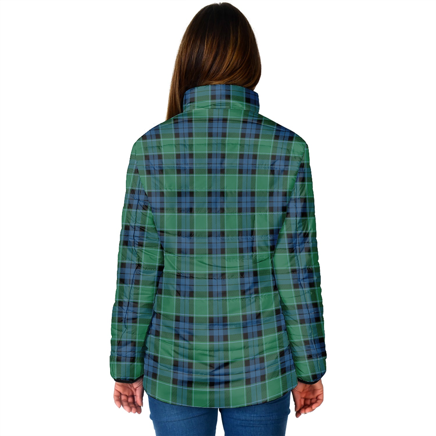 Graham of Menteith Ancient Tartan Padded Jacket with Family Crest - Tartan Vibes Clothing