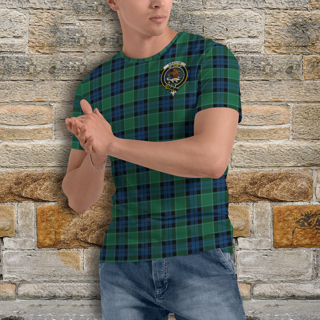 Graham of Menteith Ancient Tartan T-Shirt with Family Crest - Tartan Vibes Clothing