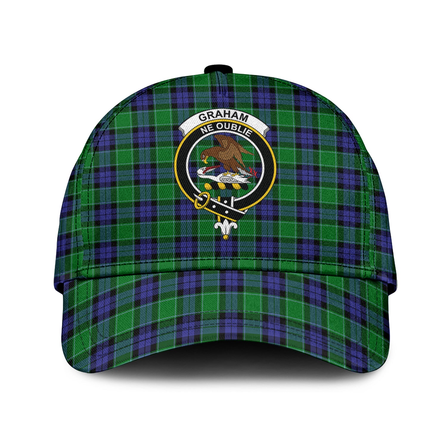 Graham of Menteith Modern Tartan Classic Cap with Family Crest Classic Cap Universal Fit - Tartan Vibes Clothing