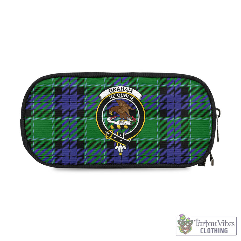 Tartan Vibes Clothing Graham of Menteith Modern Tartan Pen and Pencil Case with Family Crest