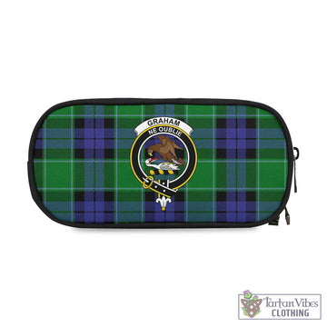 Graham of Menteith Modern Tartan Pen and Pencil Case with Family Crest