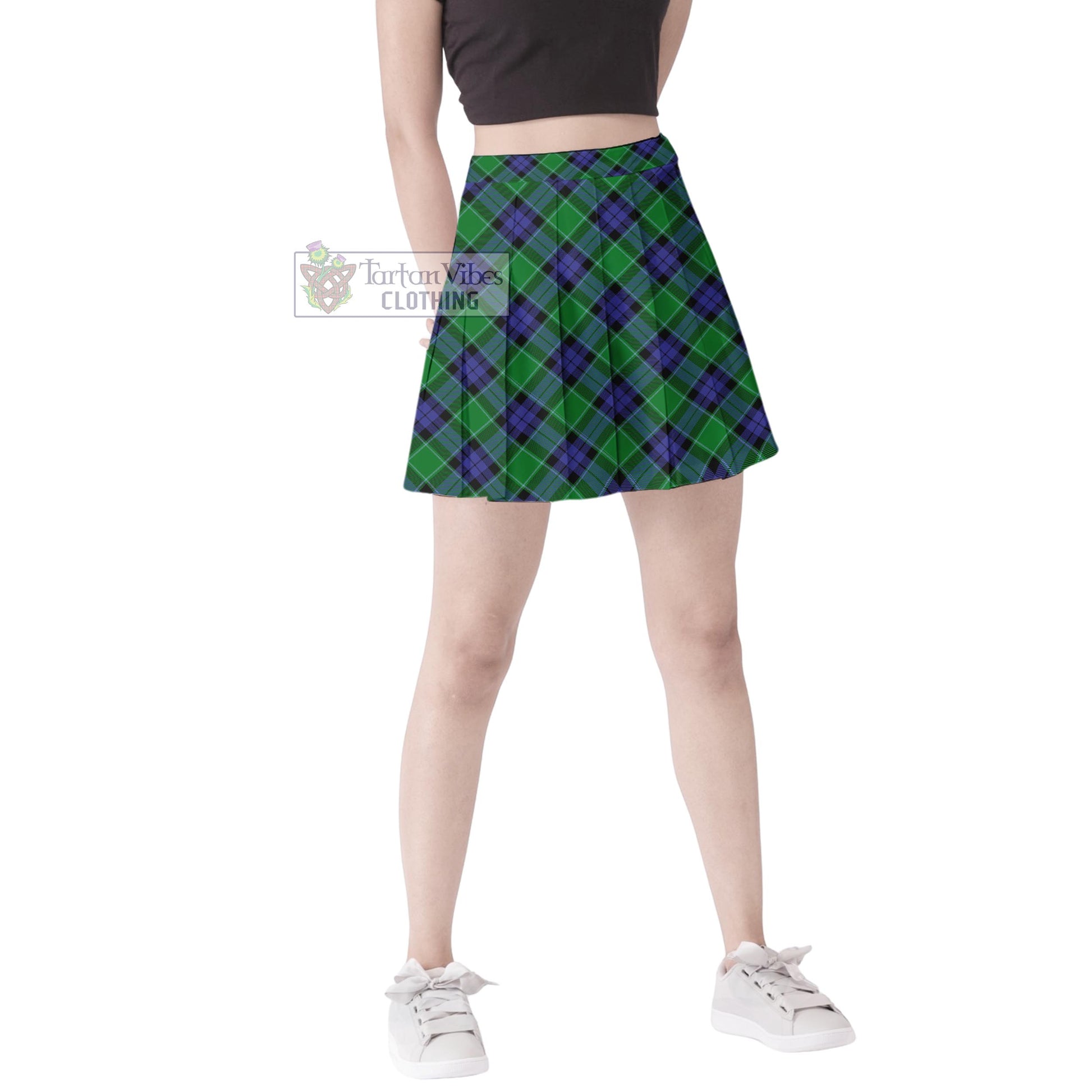 Tartan Vibes Clothing Graham of Menteith Modern Tartan Women's Plated Mini Skirt