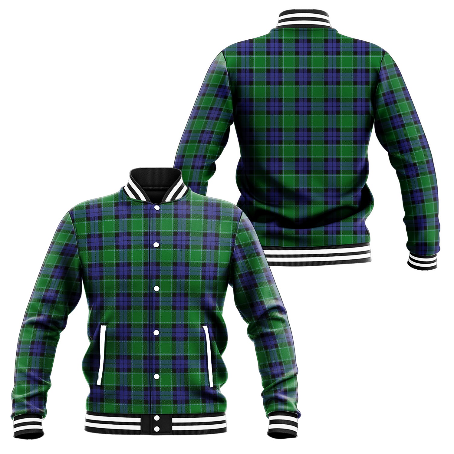 Graham of Menteith Modern Tartan Baseball Jacket Unisex - Tartan Vibes Clothing