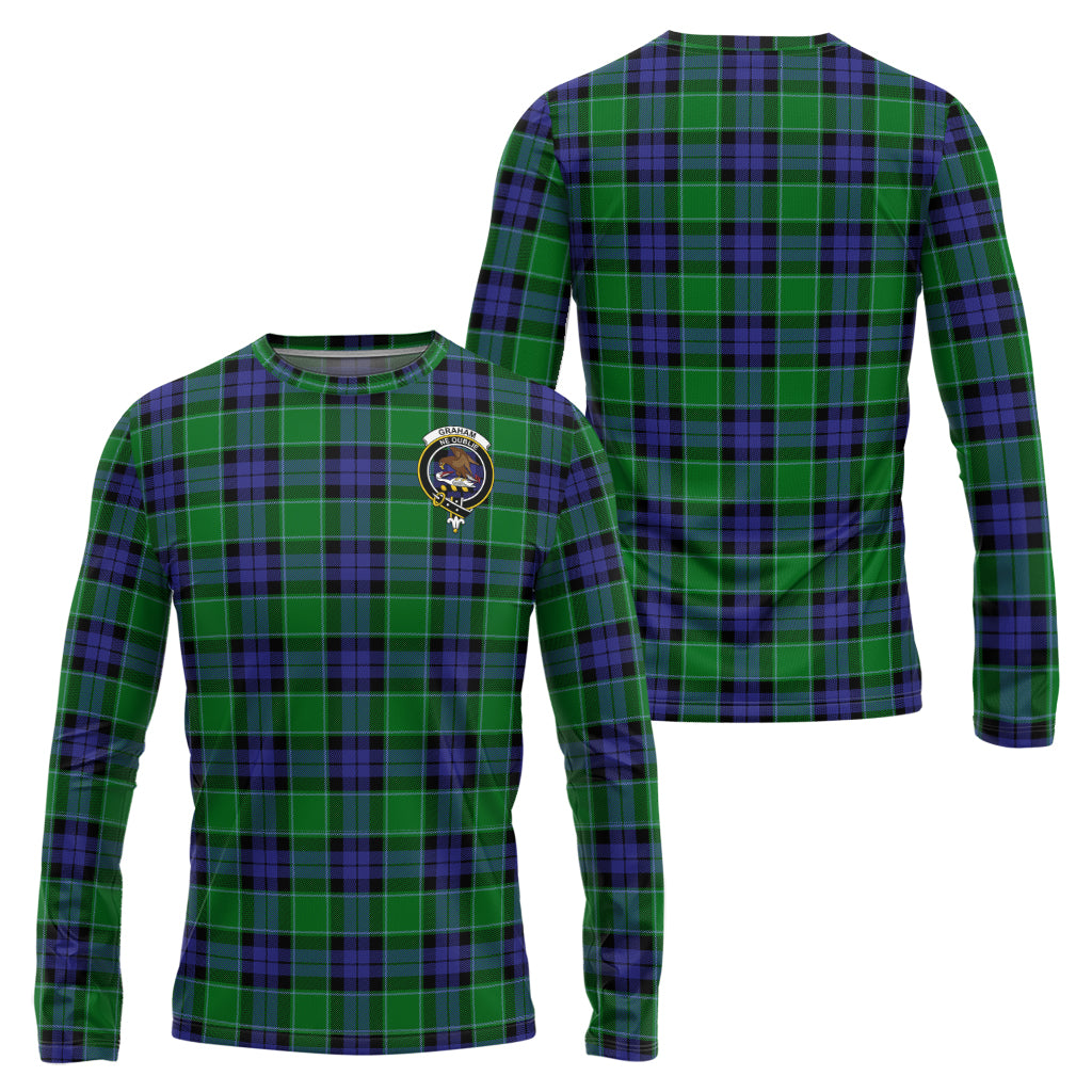 graham-of-menteith-modern-tartan-long-sleeve-t-shirt-with-family-crest