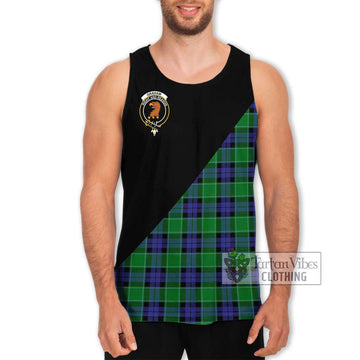 Graham of Menteith Modern Tartan Men's Tank Top with Family Crest and Military Logo Style