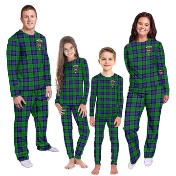 Graham of Menteith Modern Tartan Pajamas Family Set with Family Crest