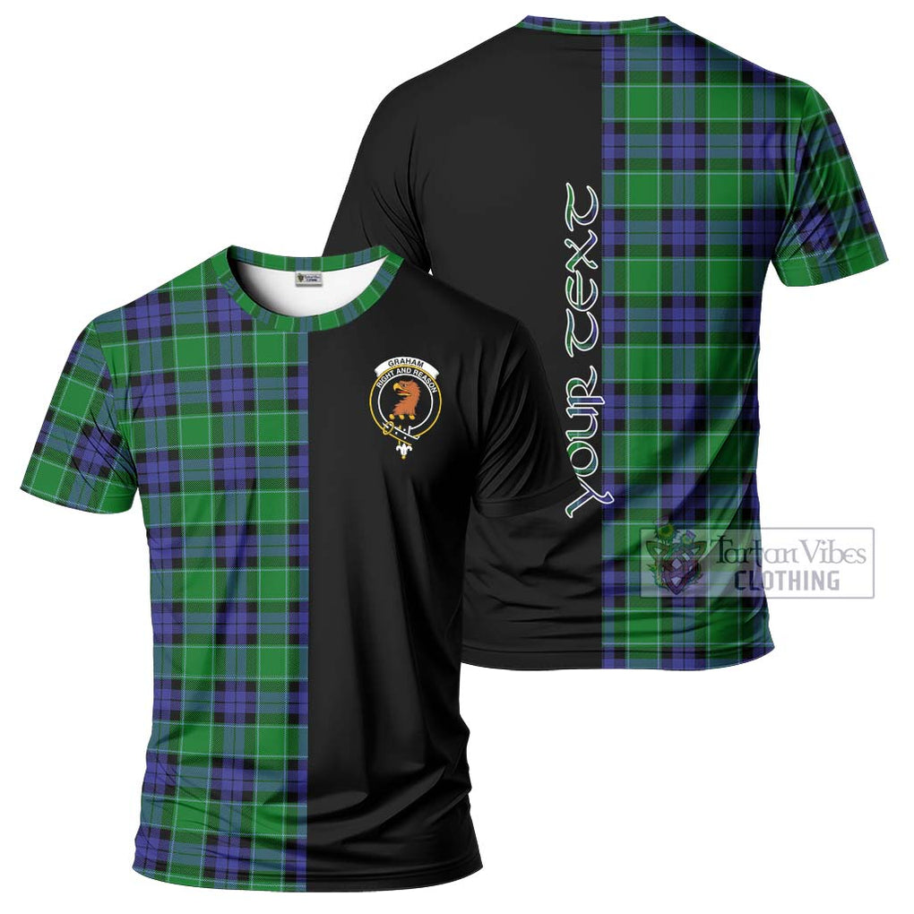 Graham of Menteith Modern Tartan T-Shirt with Family Crest and Half Of Me Style Kid's Shirt - Tartanvibesclothing Shop