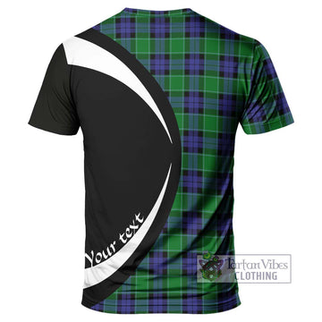 Graham of Menteith Modern Tartan T-Shirt with Family Crest Circle Style