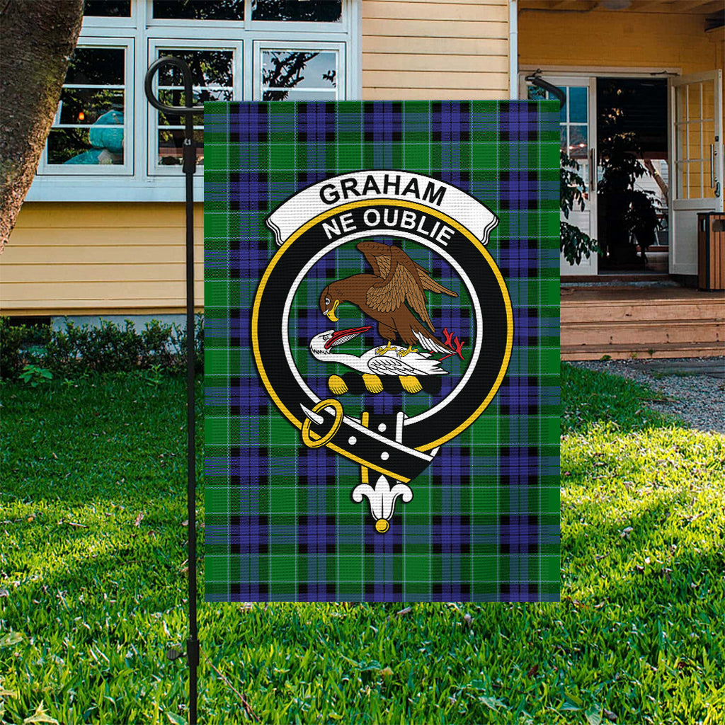 graham-of-menteith-modern-tartan-flag-with-family-crest