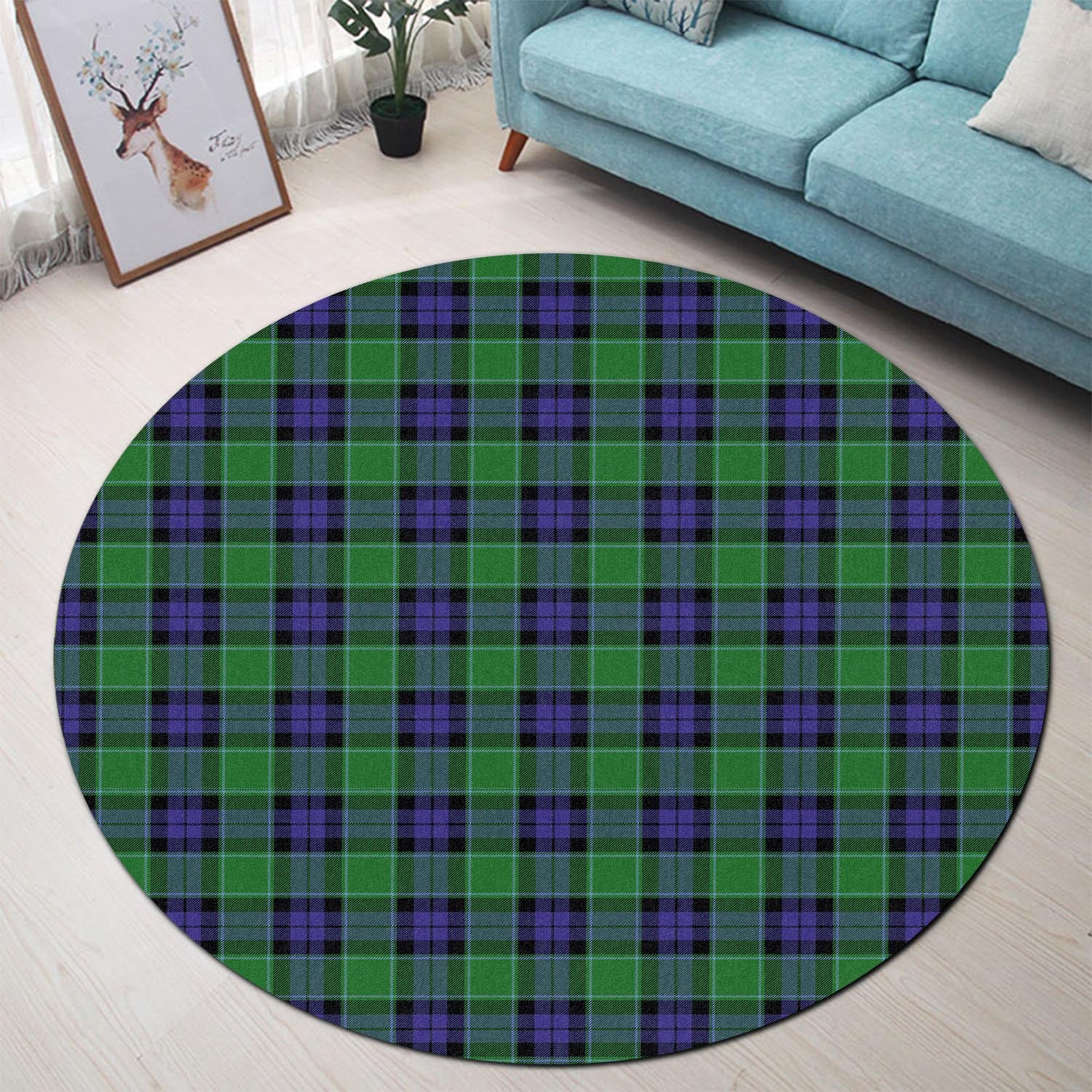 graham-of-menteith-modern-tartan-round-rug