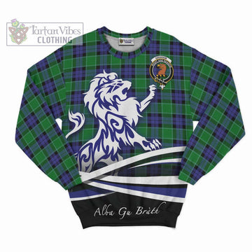 Graham of Menteith Modern Tartan Sweatshirt with Alba Gu Brath Regal Lion Emblem