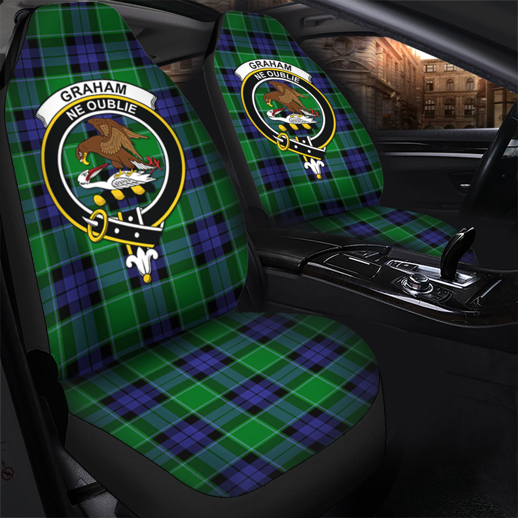 Graham of Menteith Modern Tartan Car Seat Cover with Family Crest - Tartanvibesclothing