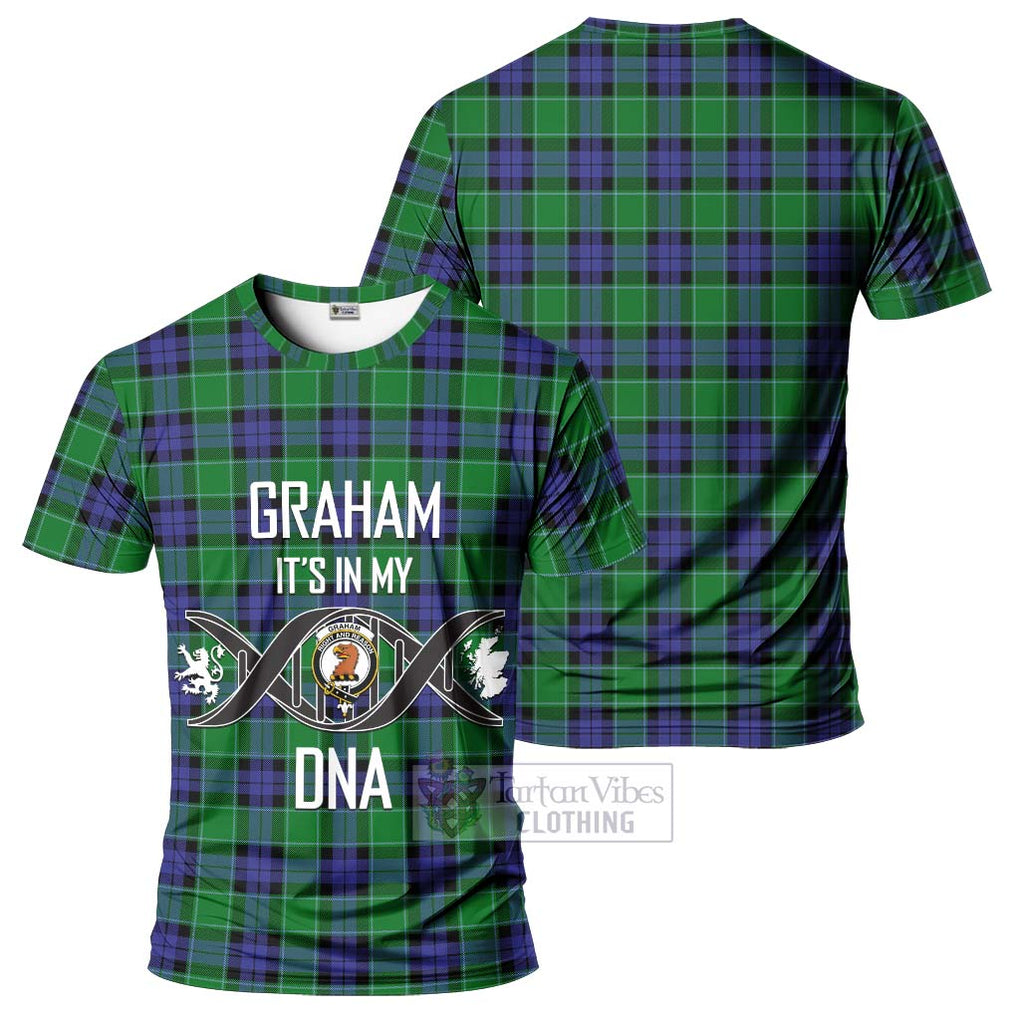 Graham of Menteith Modern Tartan T-Shirt with Family Crest DNA In Me Style - Tartan Vibes Clothing