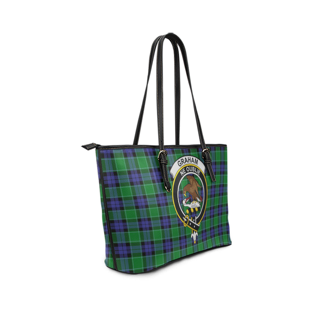 graham-of-menteith-modern-tartan-leather-tote-bag-with-family-crest