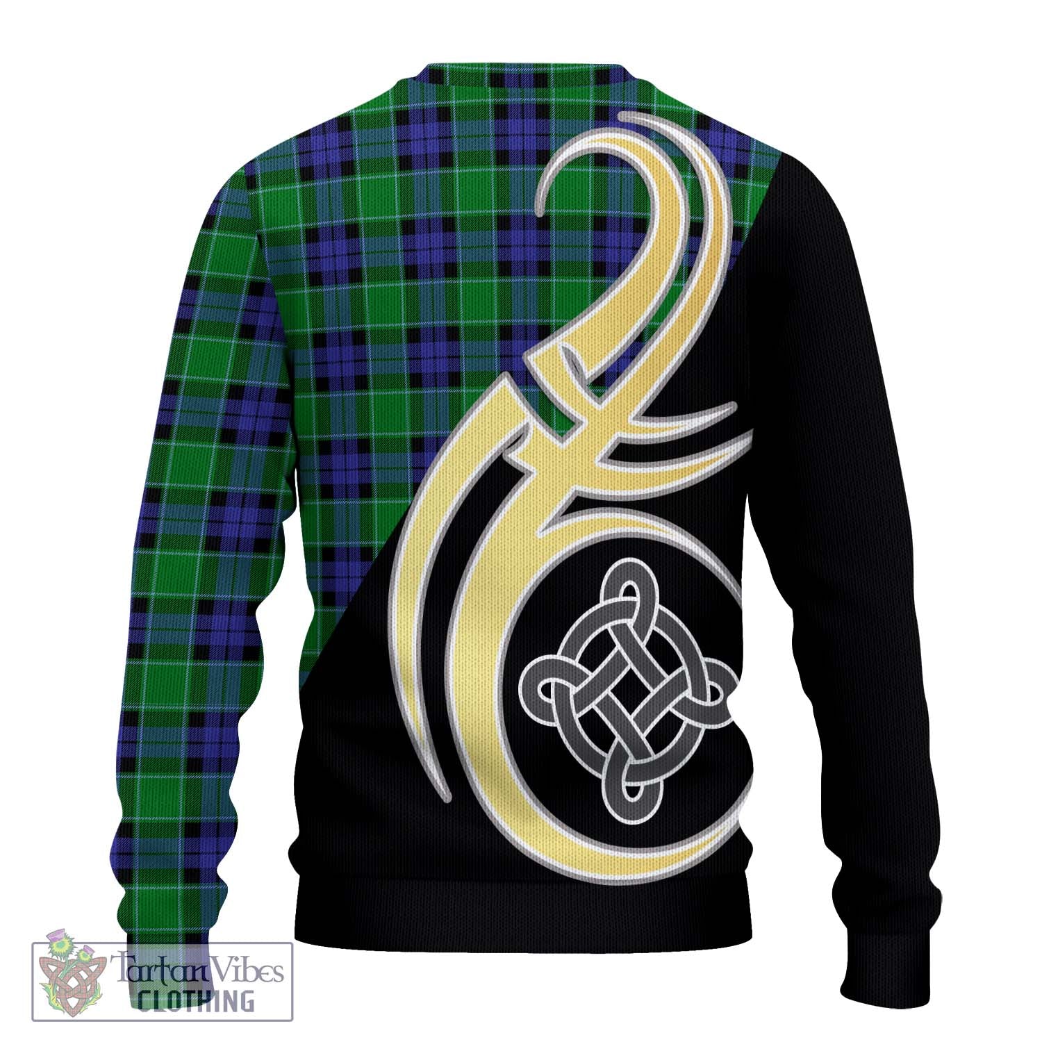 Graham of Menteith Modern Tartan Knitted Sweater with Family Crest and Celtic Symbol Style - Tartan Vibes Clothing