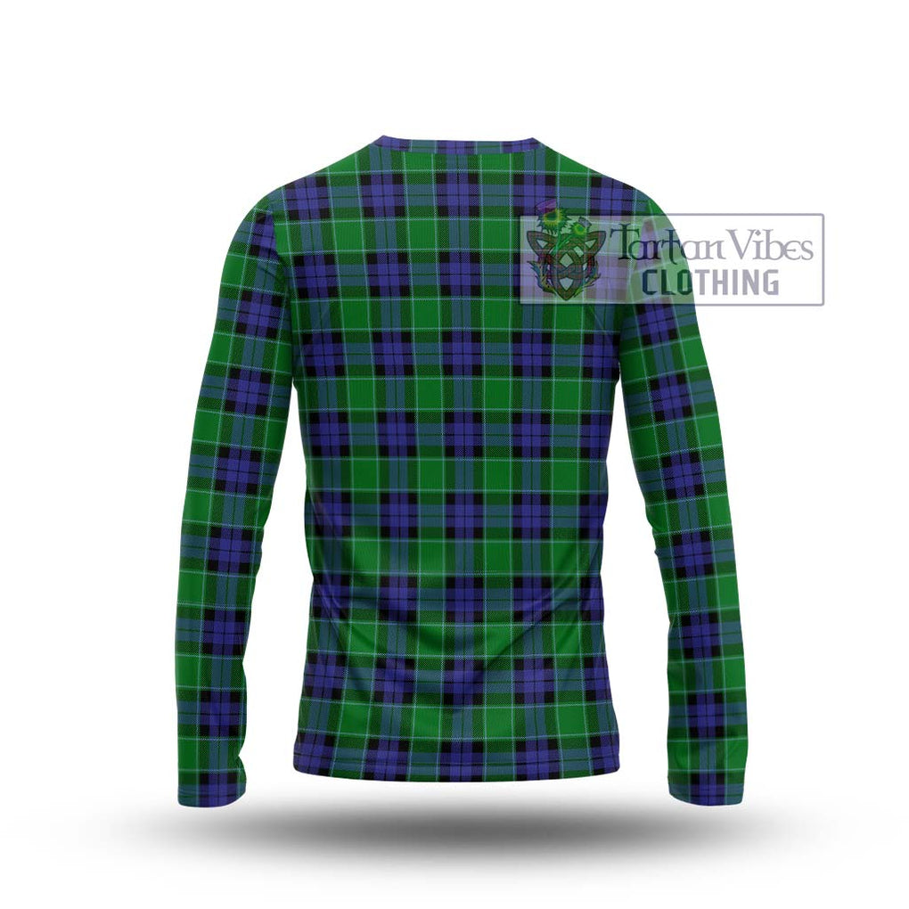 Graham of Menteith Modern Tartan Long Sleeve T-Shirt with Family Crest DNA In Me Style - Tartanvibesclothing Shop