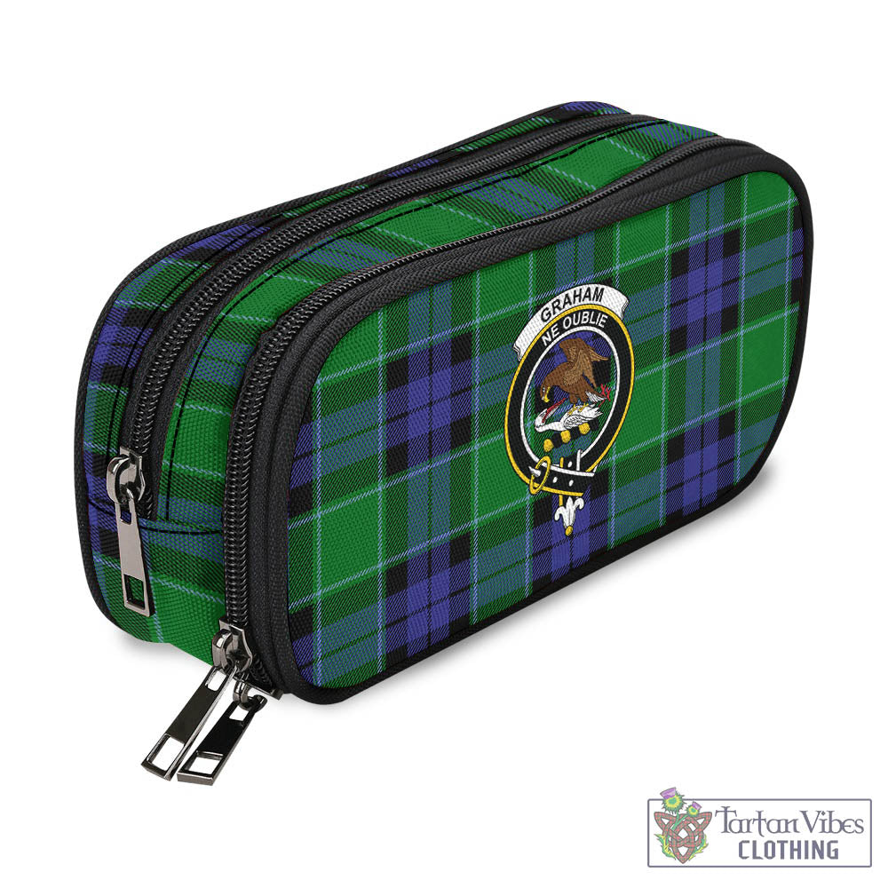 Tartan Vibes Clothing Graham of Menteith Modern Tartan Pen and Pencil Case with Family Crest