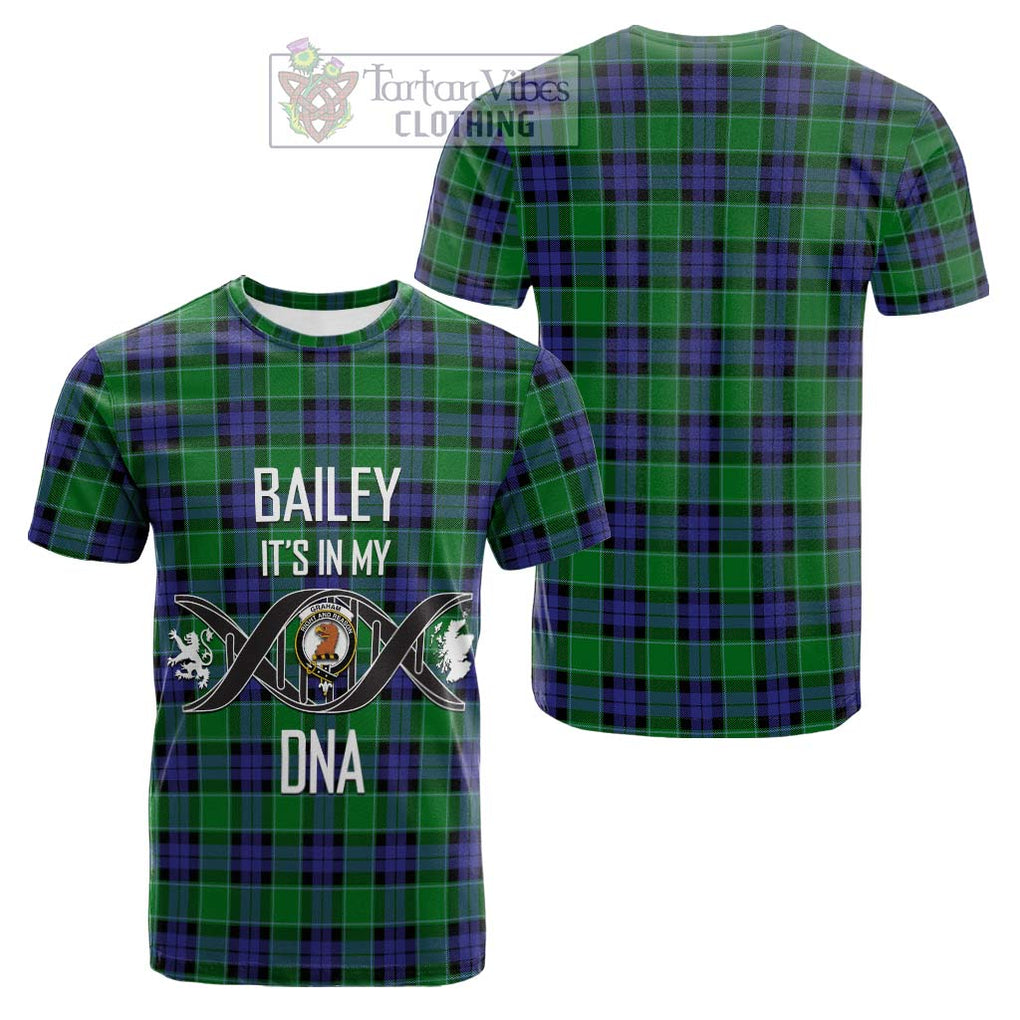 Tartan Vibes Clothing Graham of Menteith Modern Tartan Cotton T-shirt with Family Crest DNA In Me Style