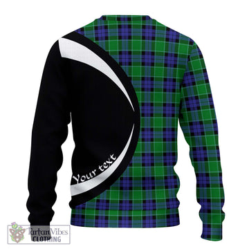 Graham of Menteith Modern Tartan Ugly Sweater with Family Crest Circle Style