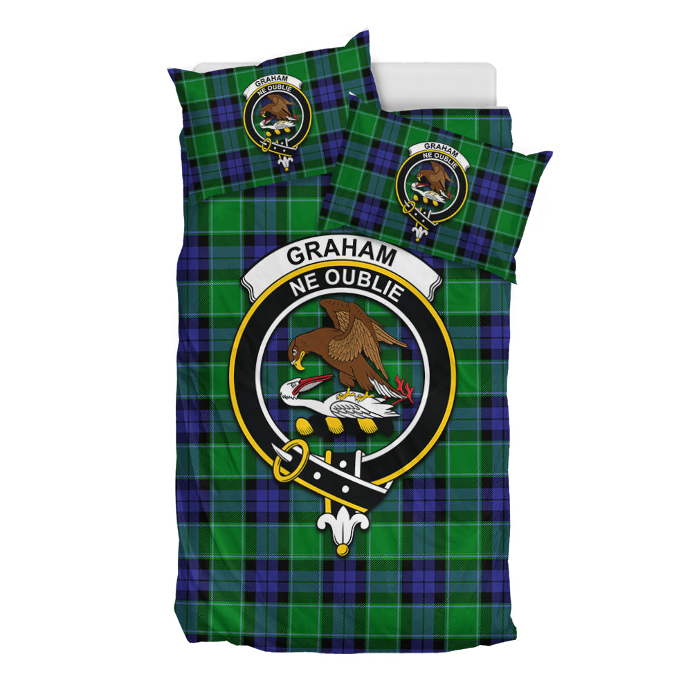 graham-of-menteith-modern-tartan-bedding-set-with-family-crest