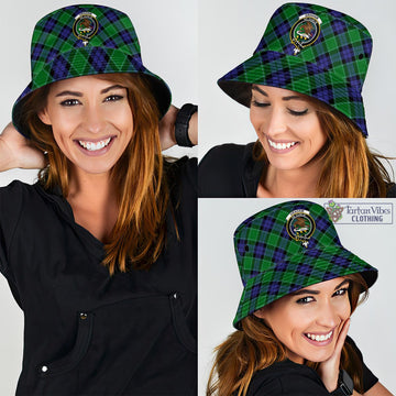 Graham of Menteith Modern Tartan Bucket Hat with Family Crest