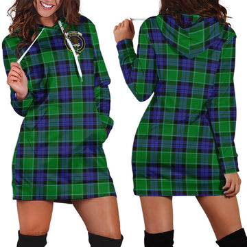 Graham of Menteith Modern Tartan Hoodie Dress with Family Crest