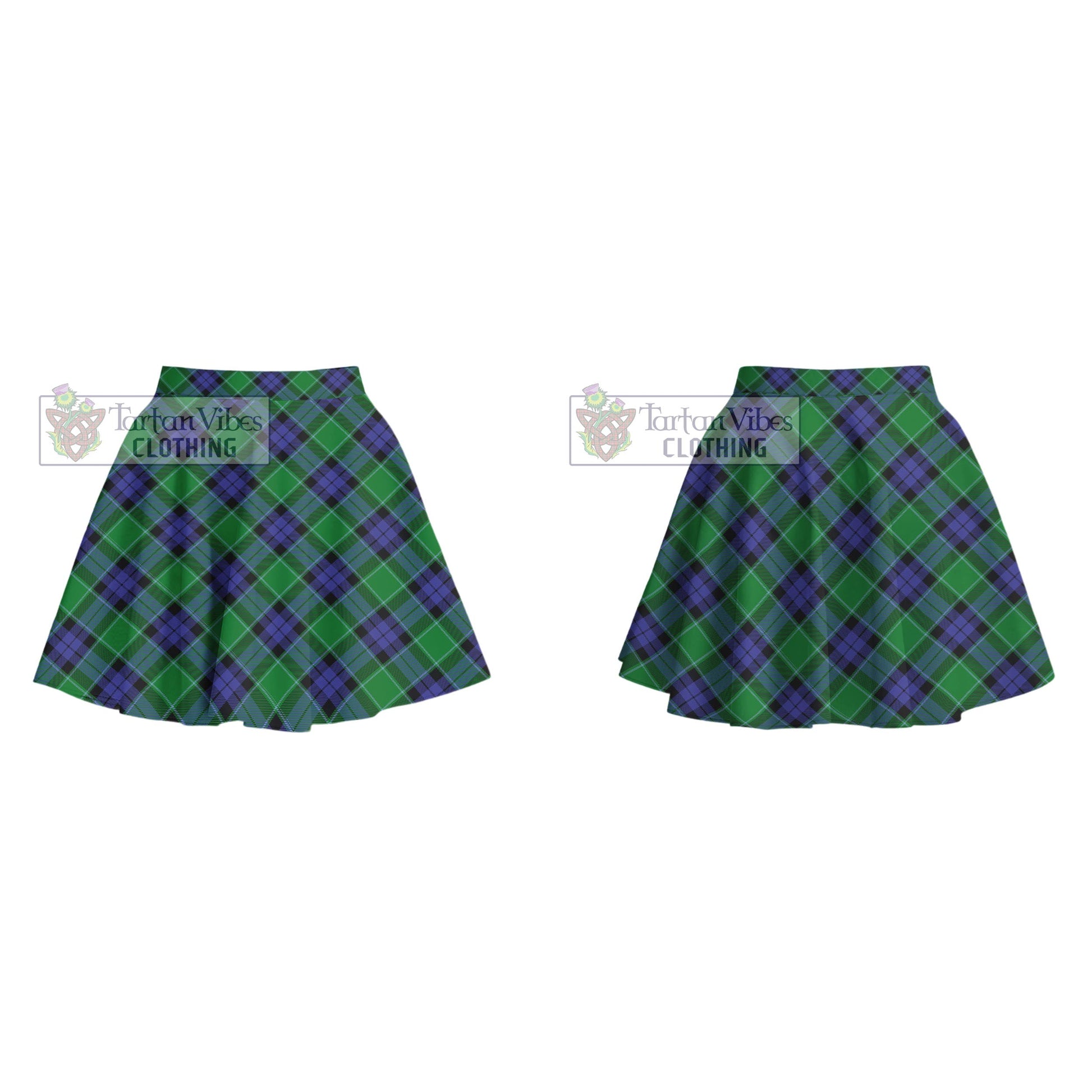 Tartan Vibes Clothing Graham of Menteith Modern Tartan Women's Plated Mini Skirt