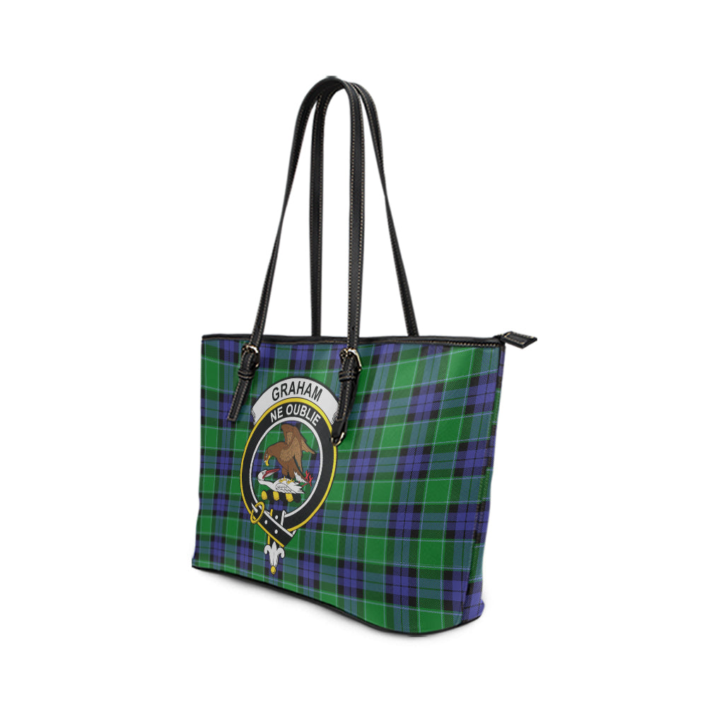 graham-of-menteith-modern-tartan-leather-tote-bag-with-family-crest