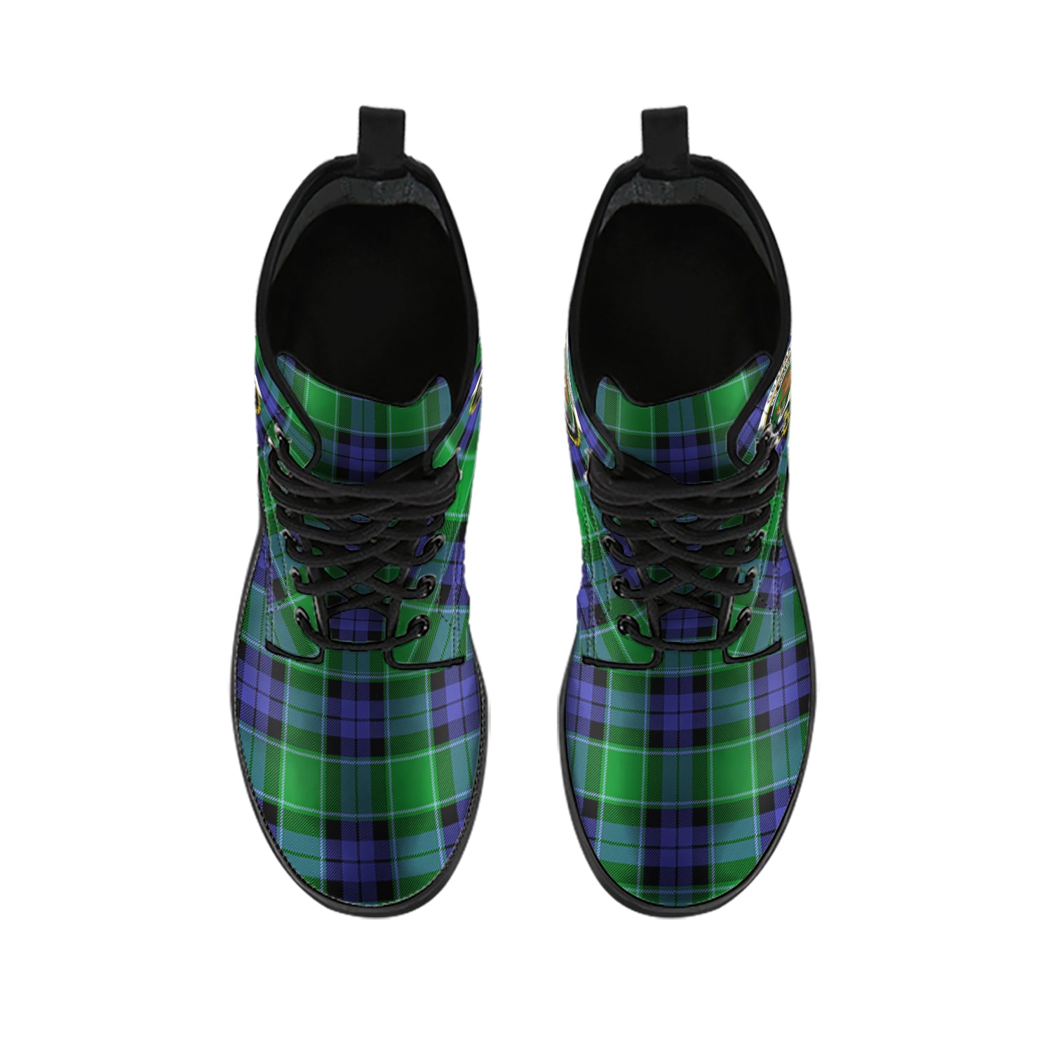 graham-of-menteith-modern-tartan-leather-boots-with-family-crest