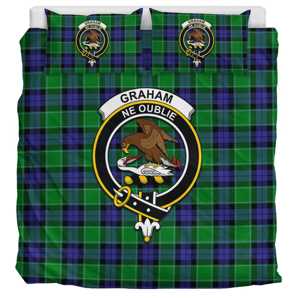 graham-of-menteith-modern-tartan-bedding-set-with-family-crest