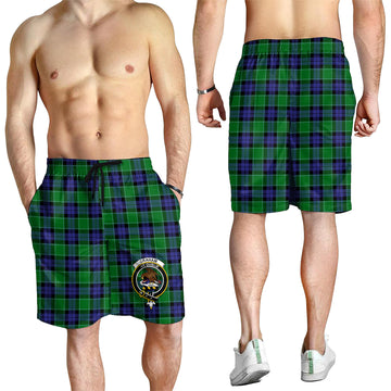 Graham of Menteith Modern Tartan Mens Shorts with Family Crest