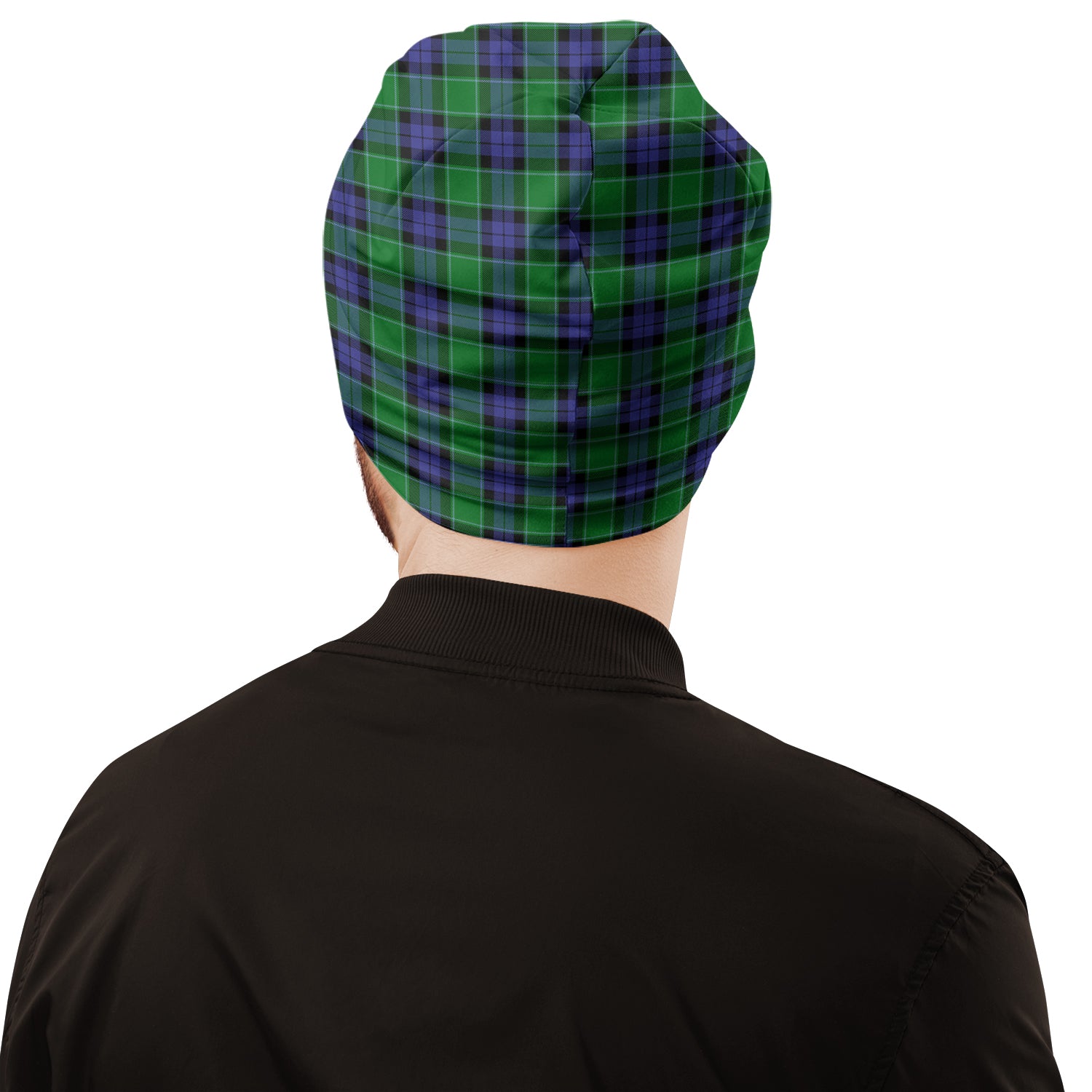 Graham of Menteith Modern Tartan Beanies Hat with Family Crest - Tartan Vibes Clothing