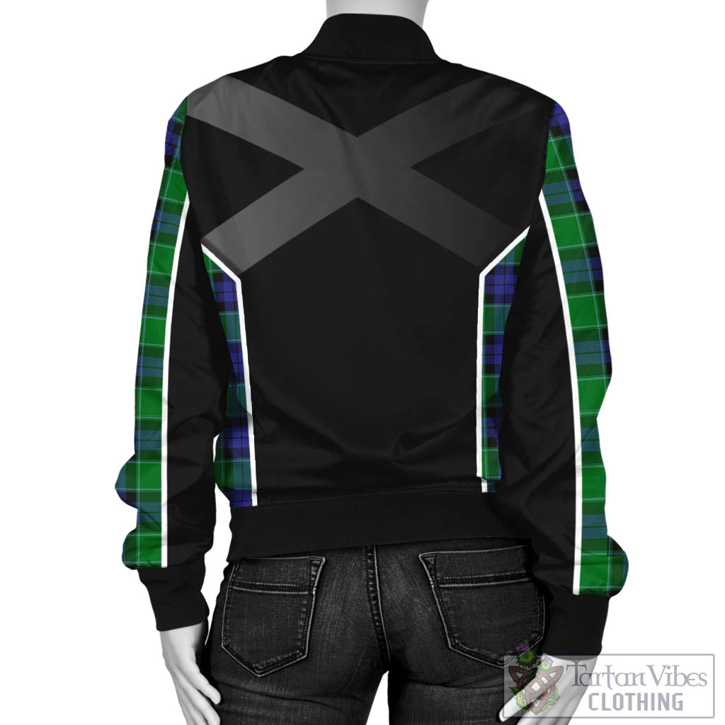 Tartan Vibes Clothing Graham of Menteith Modern Tartan Bomber Jacket with Family Crest and Scottish Thistle Vibes Sport Style