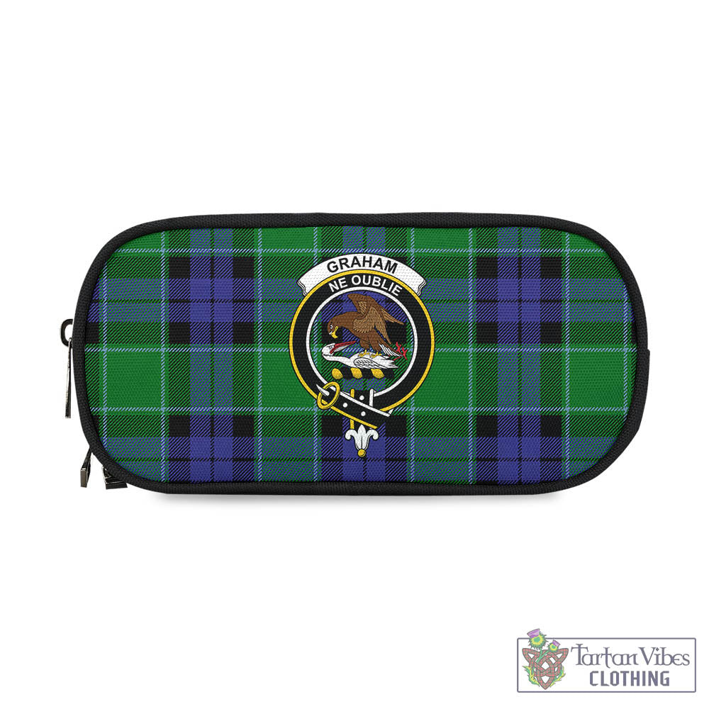 Tartan Vibes Clothing Graham of Menteith Modern Tartan Pen and Pencil Case with Family Crest