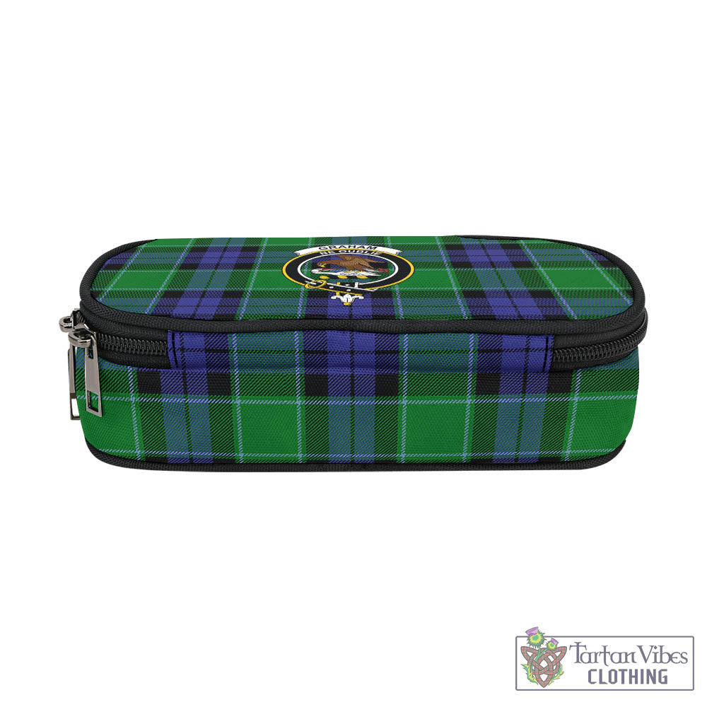 Tartan Vibes Clothing Graham of Menteith Modern Tartan Pen and Pencil Case with Family Crest