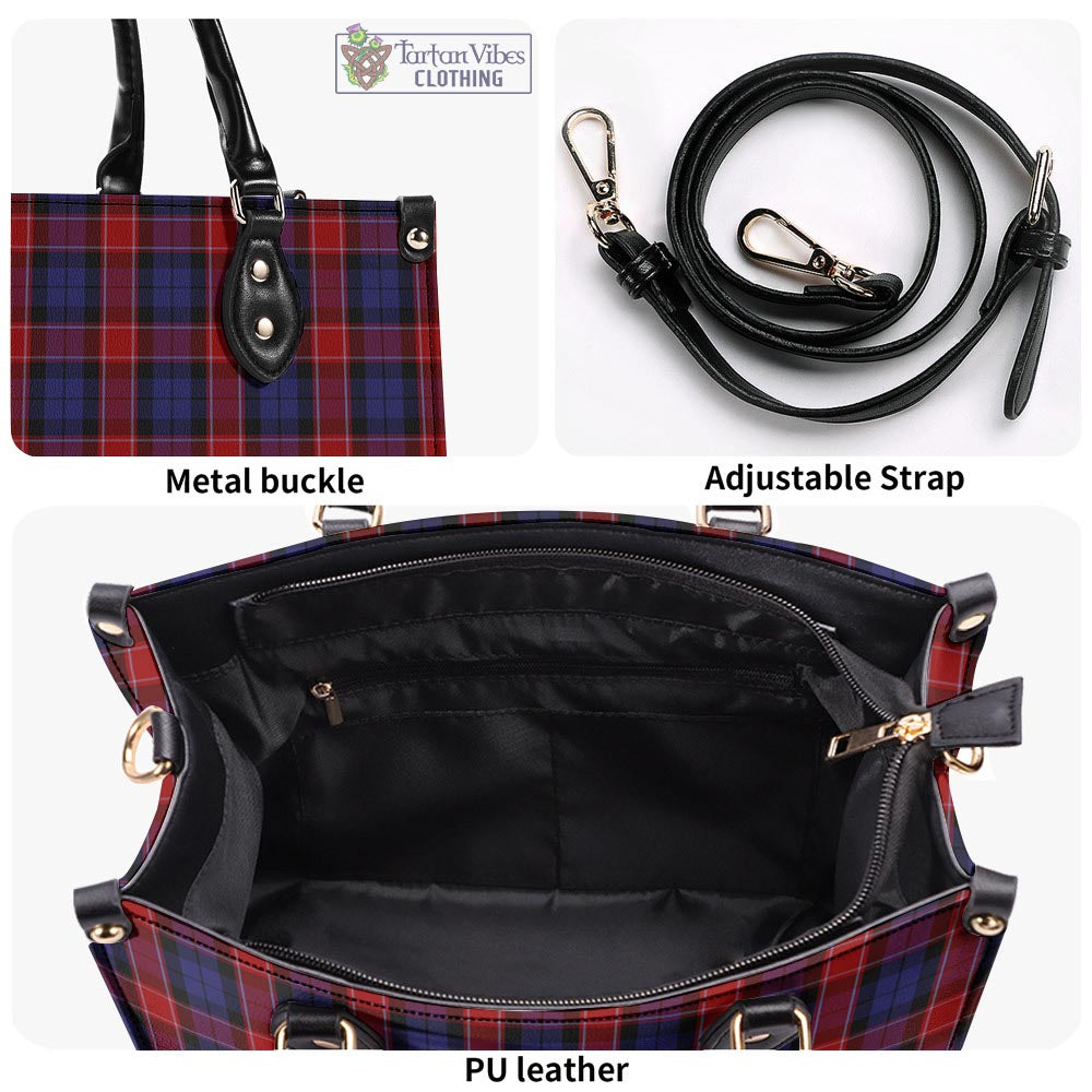 Tartan Vibes Clothing Graham of Menteith Red Tartan Luxury Leather Handbags