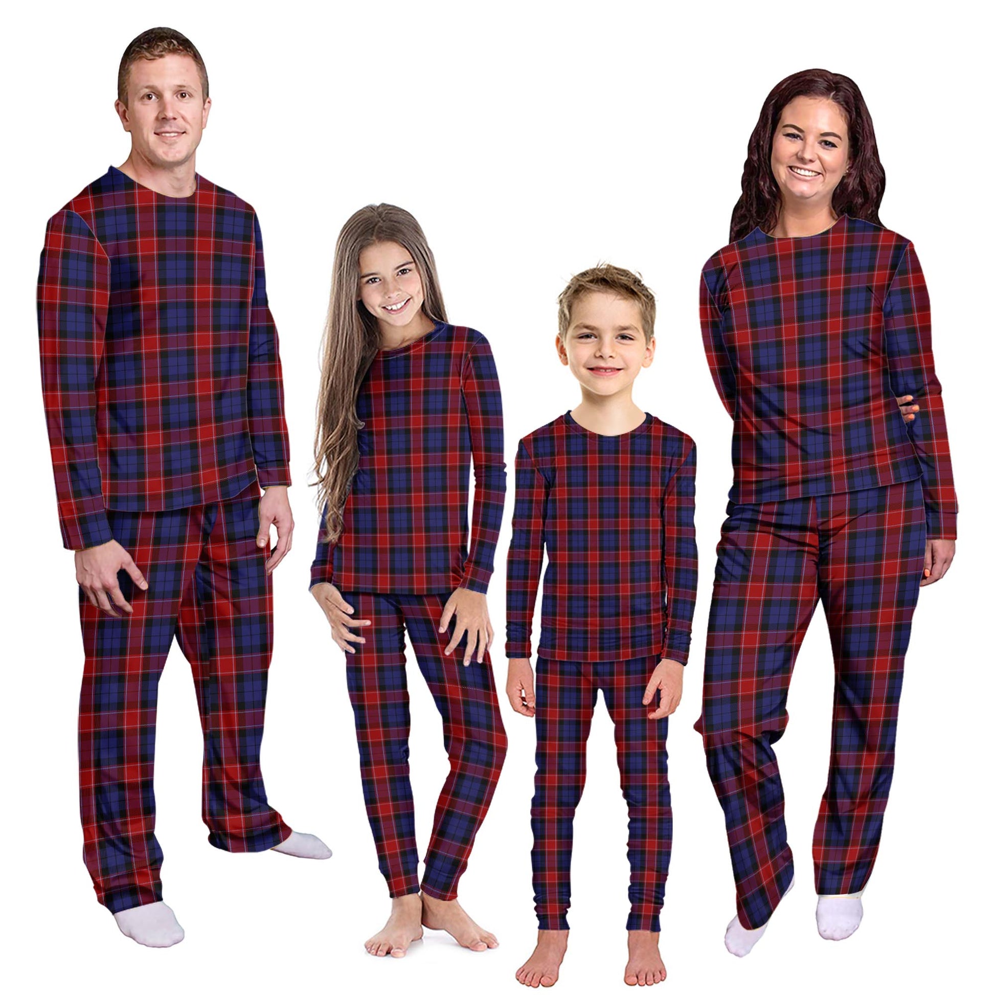 Graham of Menteith Red Tartan Pajamas Family Set Kid - Tartan Vibes Clothing