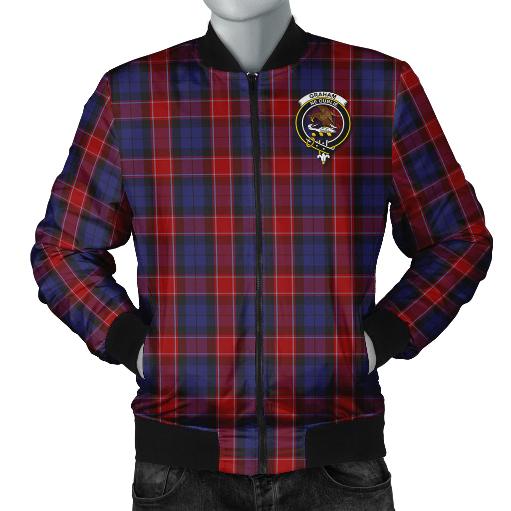 graham-of-menteith-red-tartan-bomber-jacket-with-family-crest