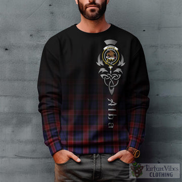 Graham of Menteith Red Tartan Sweatshirt Featuring Alba Gu Brath Family Crest Celtic Inspired