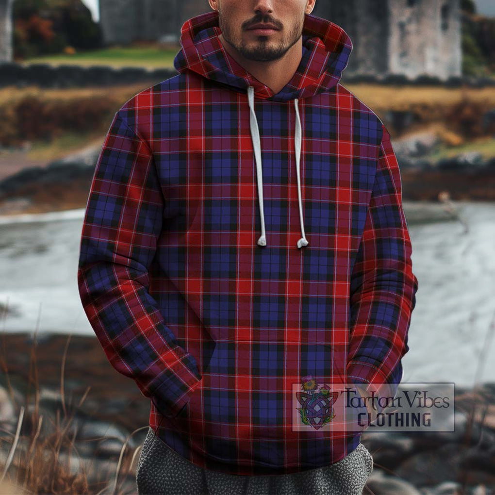 Graham of Menteith Red Tartan Cotton Hoodie Pullover Hoodie XS - Tartan Vibes Clothing