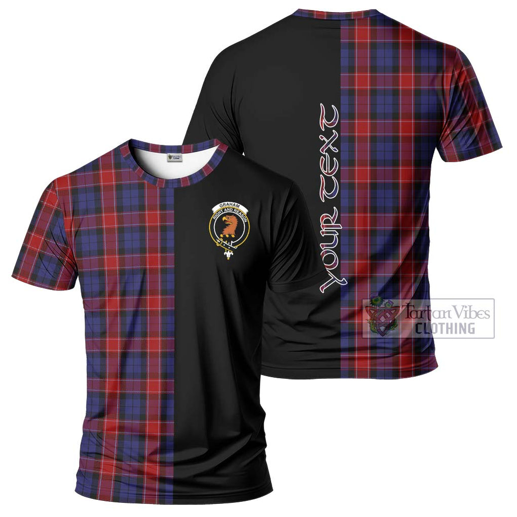 Graham of Menteith Red Tartan T-Shirt with Family Crest and Half Of Me Style Kid's Shirt - Tartanvibesclothing Shop