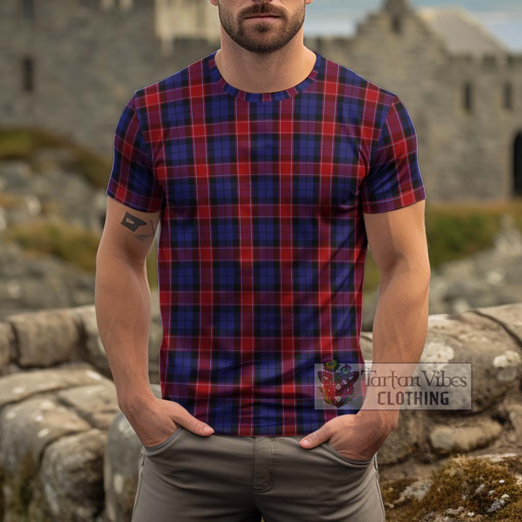 Graham of Menteith Red Tartan Cotton T-Shirt Men's Shirt - Tartanvibesclothing Shop