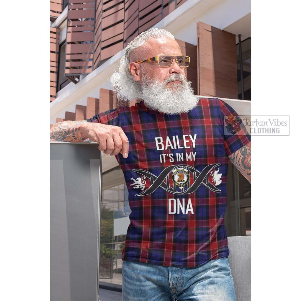 Tartan Vibes Clothing Graham of Menteith Red Tartan Cotton T-shirt with Family Crest DNA In Me Style