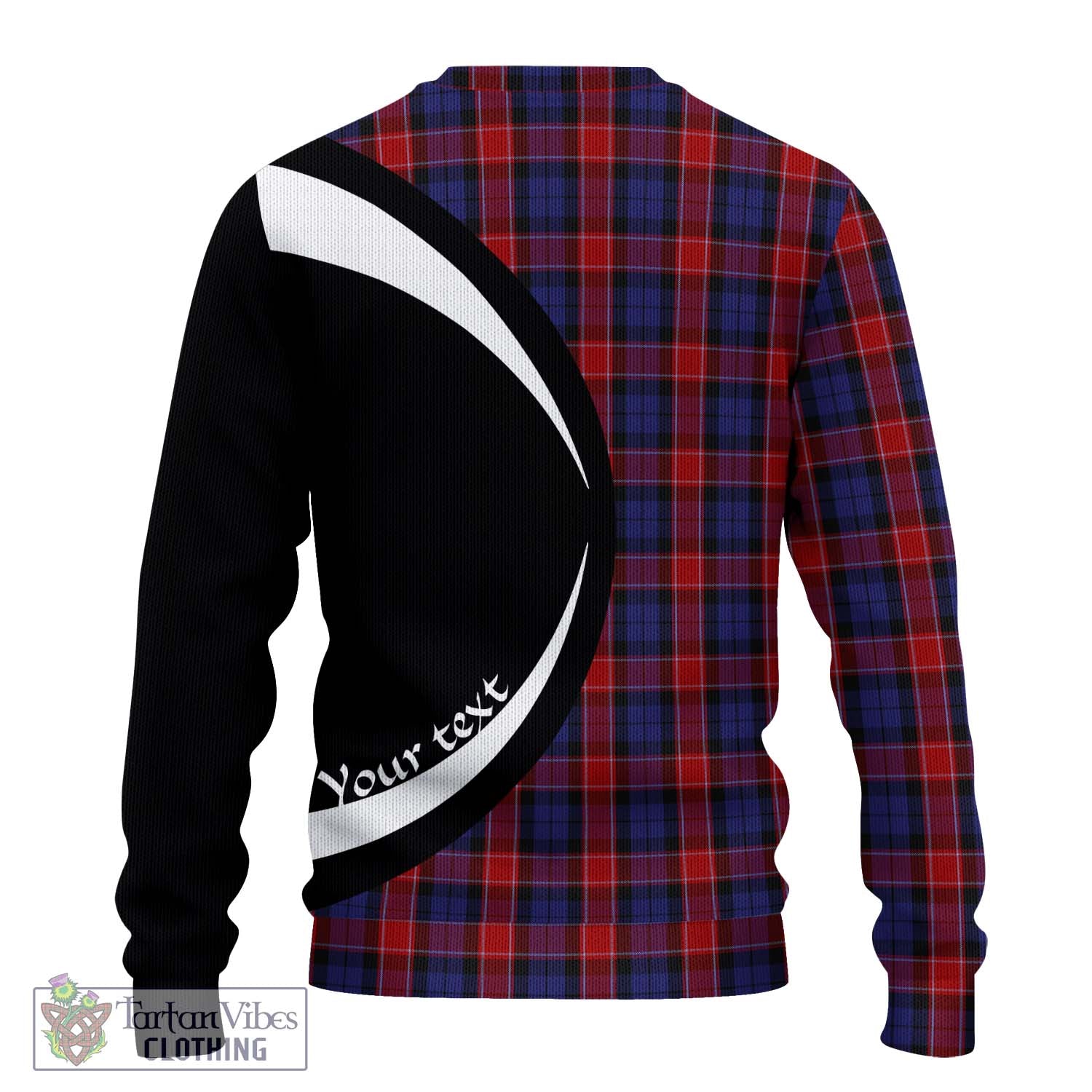 Graham of Menteith Red Tartan Ugly Sweater with Family Crest Circle Style - Tartan Vibes Clothing