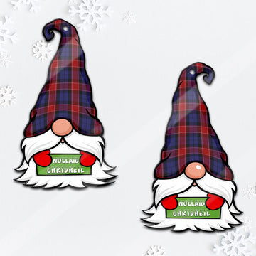 Graham of Menteith Red Gnome Christmas Ornament with His Tartan Christmas Hat